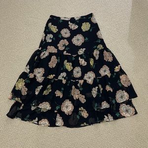 Loft floral skirt NWOT
